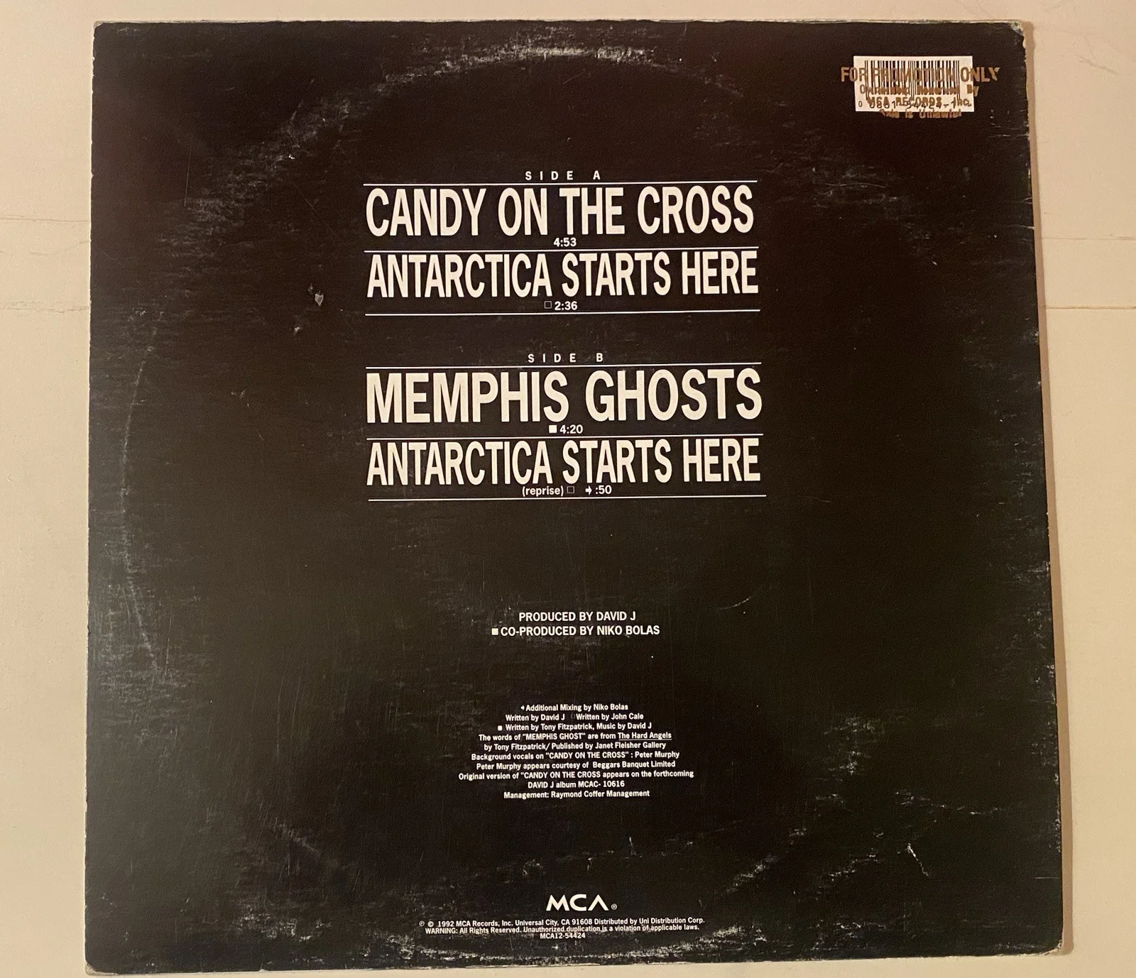 David J Signed Album - Candy On The Cross Bauhaus Love And Rockets Autographed, изображение 3
