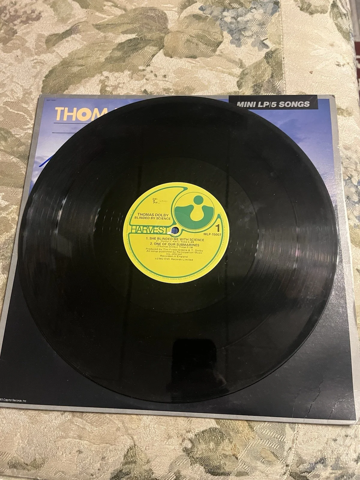 Thomas Dolby *BLINDED BY SCIENCE* Signed Vinyl LP 80’s New Wave, image 3