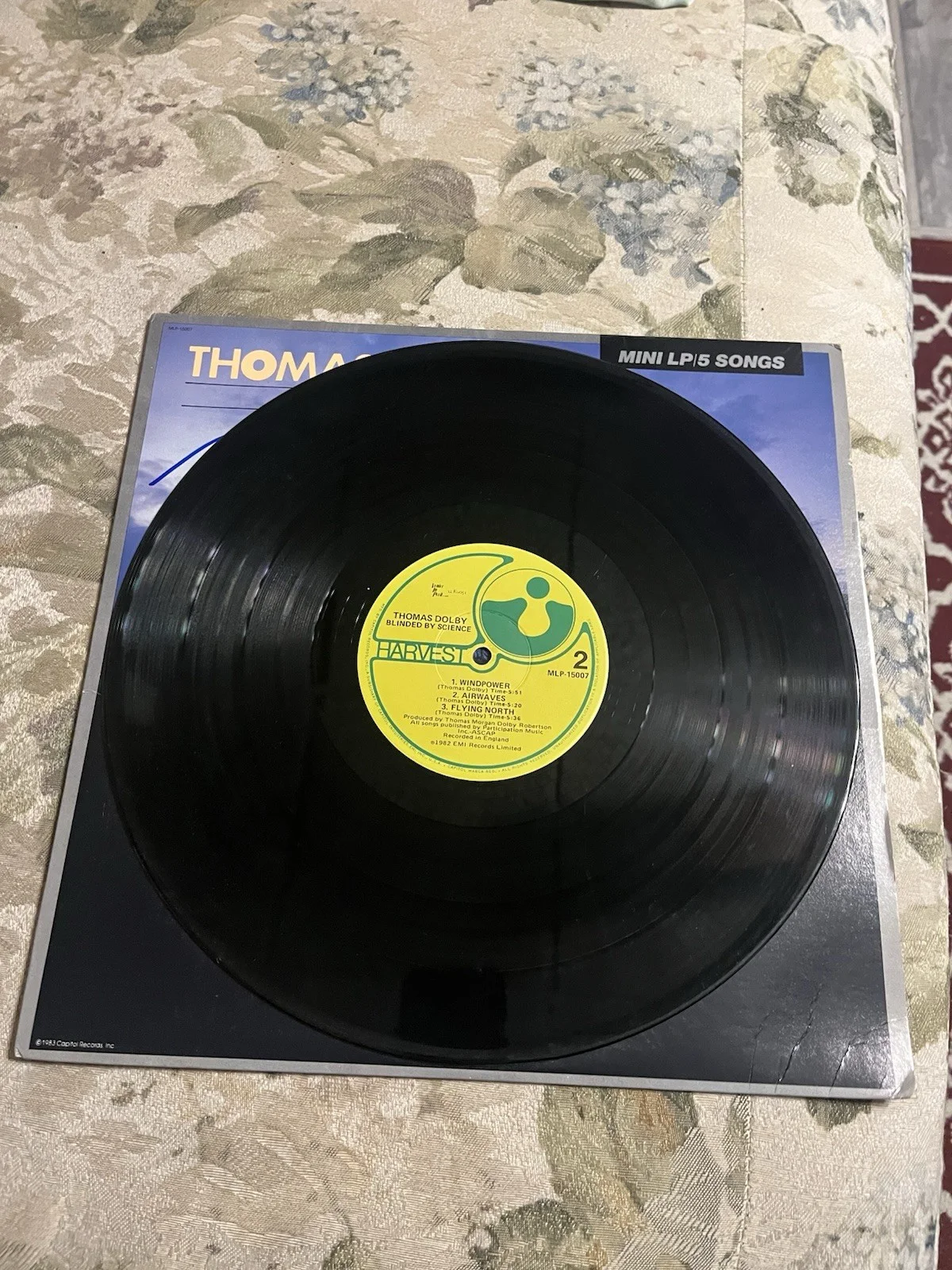 Thomas Dolby *BLINDED BY SCIENCE* Signed Vinyl LP 80’s New Wave, image 4