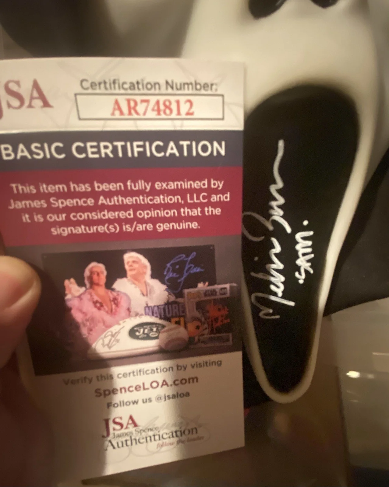 Melissa Barrera — Melissa Barrera autograph Ghostface Mask COA, image 3