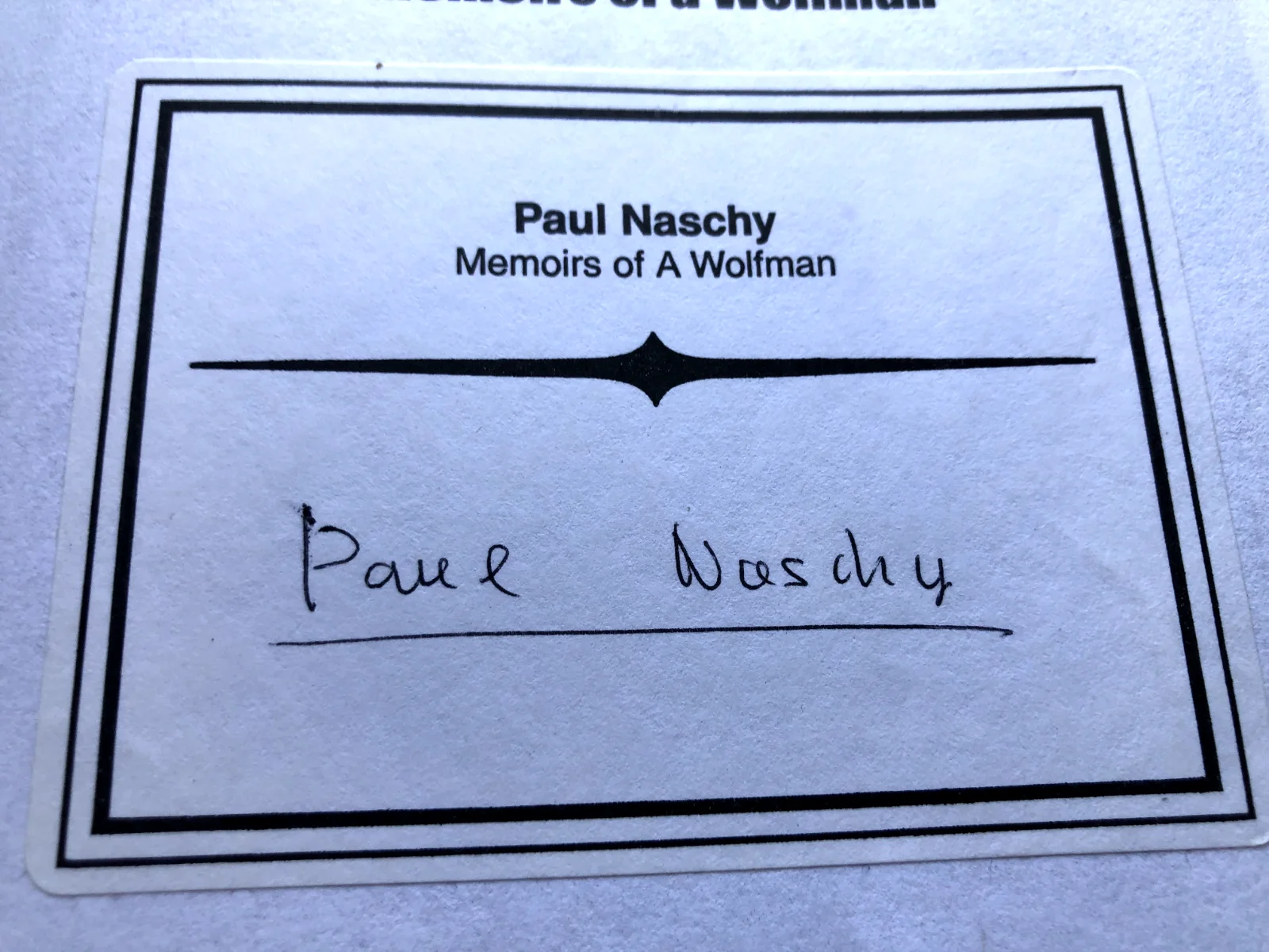 Paul Naschy — Rare Orig Vtg 1997 PAUL NASCHY Signed 1st Edition MEMOIRS of WOLFMAN Horror Book, изображение 3