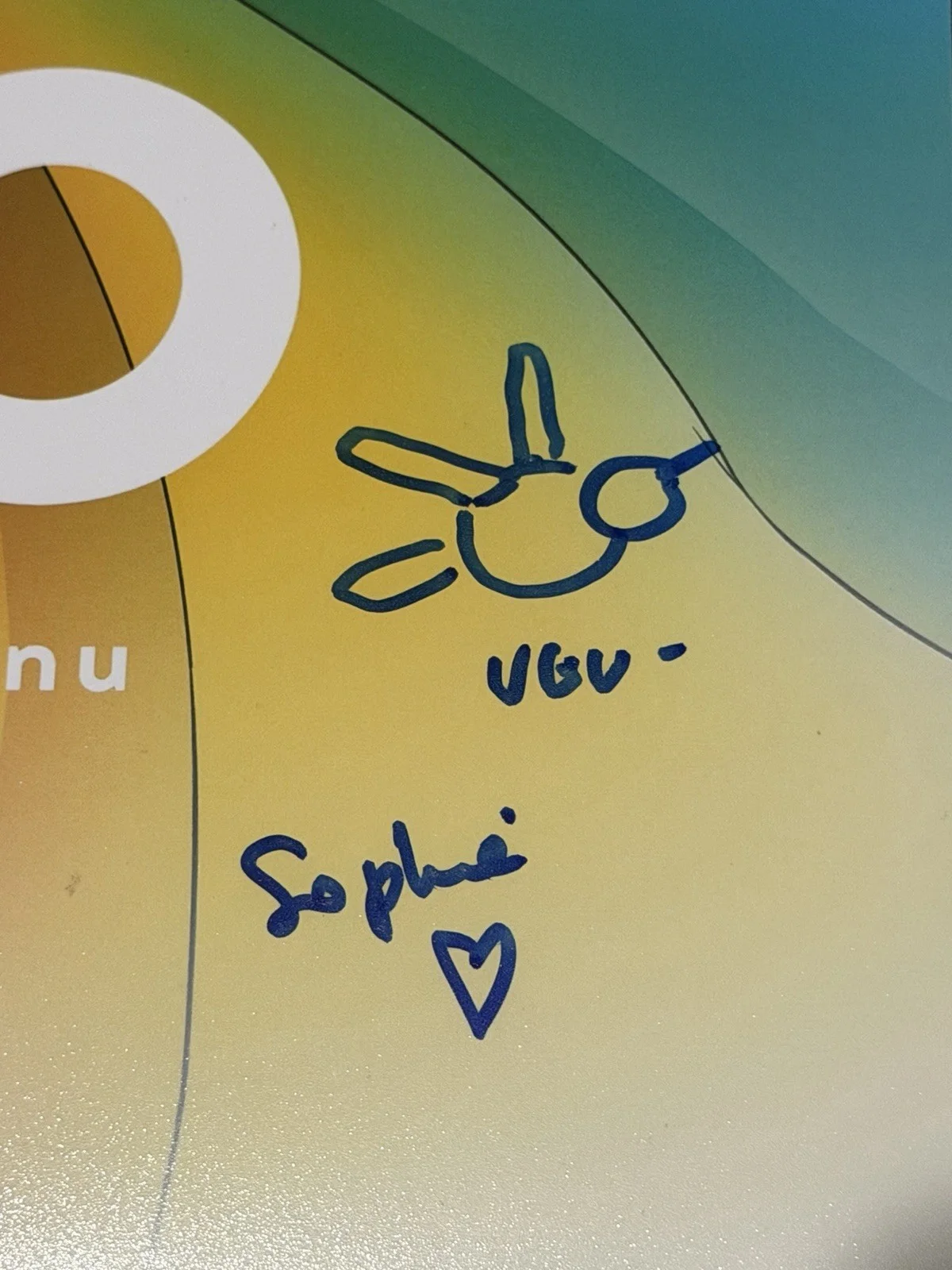 Ugo Bienvenu, Sophie Mas — UGO BIENVENU AND SOPHIE MAS SIGNED 11x17 AUTOGRAPH PHOTO SKETCH BECKETT BV18492, изображение 2