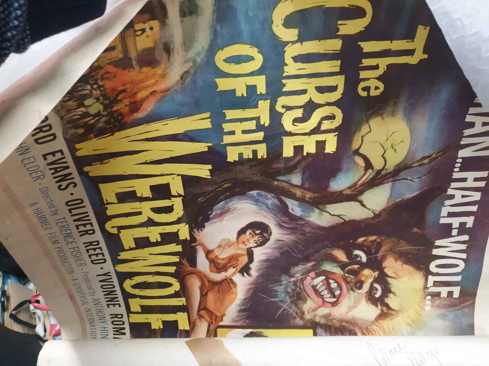 CURSE OF THE WEREWOLF. 1961 USA HALF SHEET POSTER ORIGINAL 20 X 28 ", изображение 3