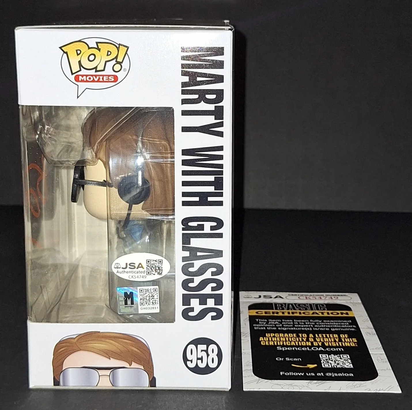 Michael J. Fox — Michael J. Fox Signed Autographed Funko Back To The Future Marty Glasses JSA COA, image 2