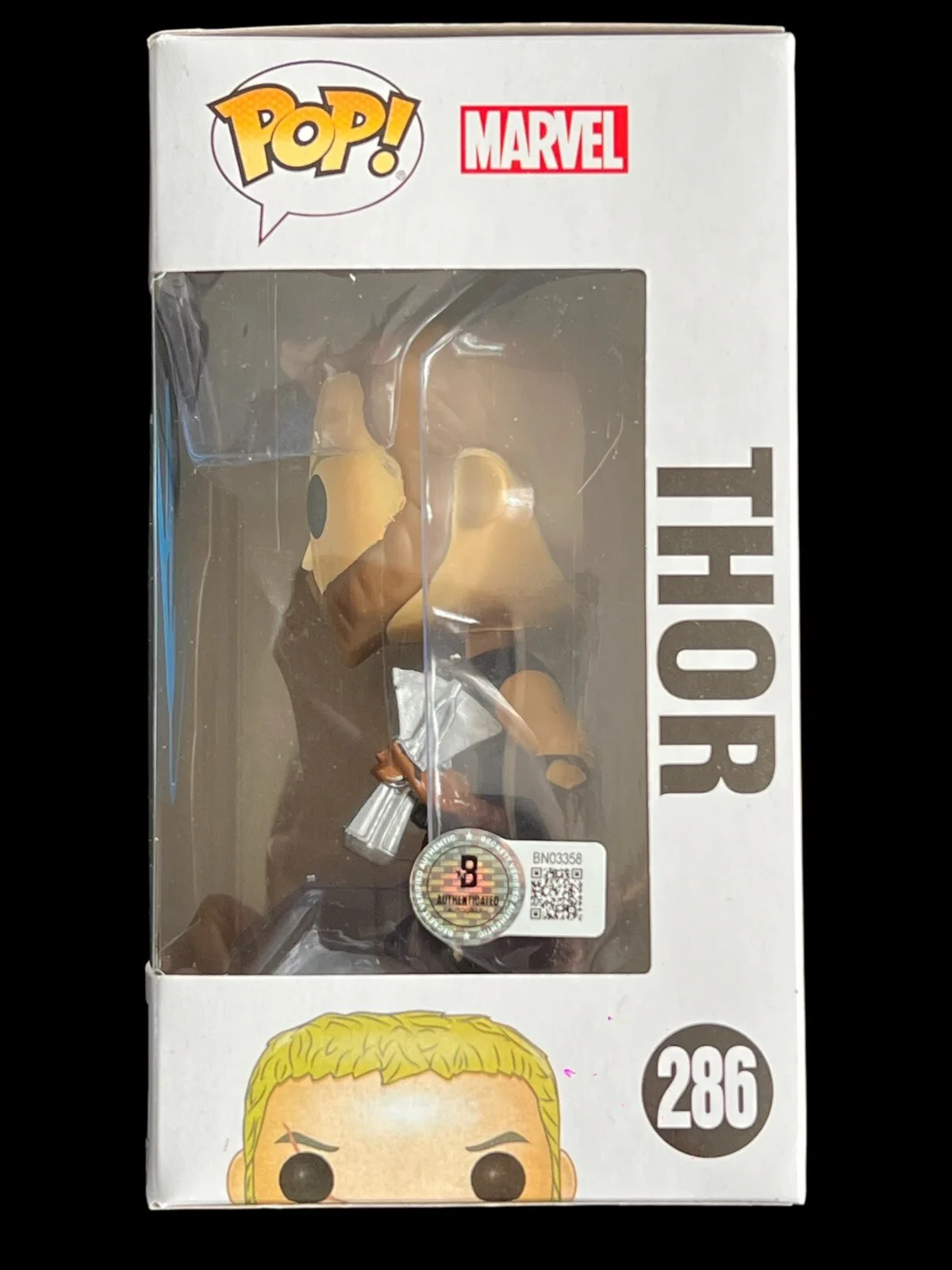 Chris Hemsworth — CHRIS HEMSWORTH SIGNED AVENGERS INFINITY WAR THOR 286 FUNKO POP BECKETT BN03358, изображение 3