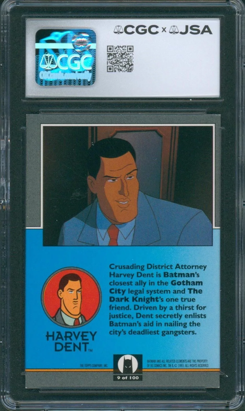 Richard Moll — Richard Moll Signed Card Batman Animated Series Two-Face Autograph CGC x JSA, image 2