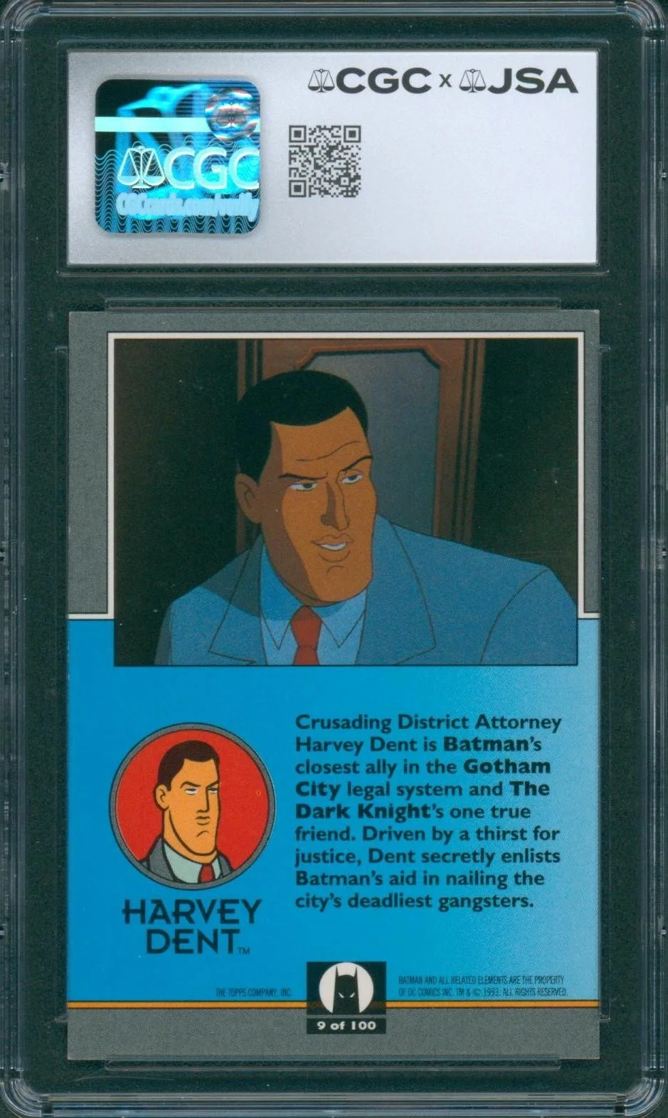 Richard Moll — Richard Moll Signed Card Batman Animated Series Two-Face Autograph CGC x JSA, изображение 2