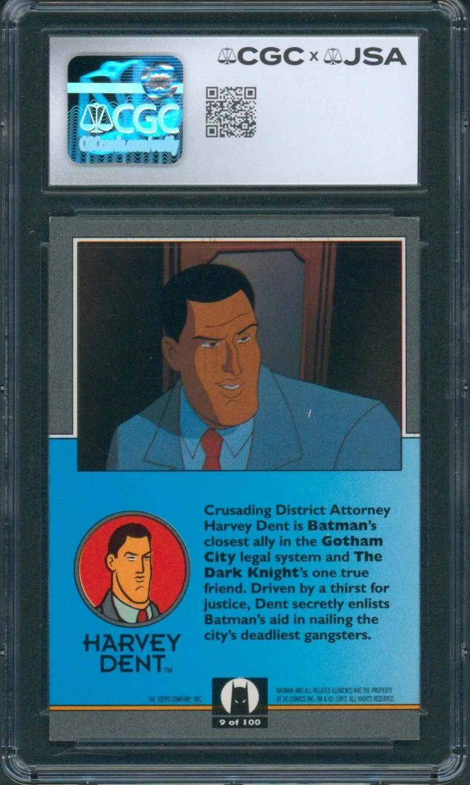 Richard Moll — Richard Moll Signed Card Batman Animated Series Two-Face Autograph CGC x JSA, image 2