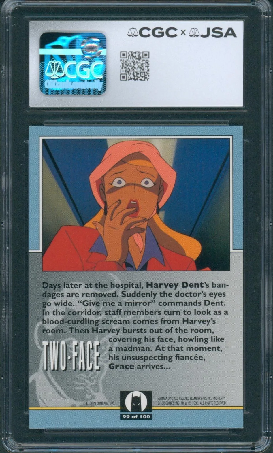 Richard Moll — Richard Moll Signed Card Batman Animated Series Two-Face Autograph CGC x JSA, изображение 2