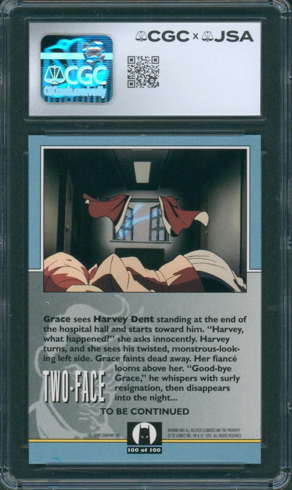 Richard Moll — Richard Moll Signed Card Batman Animated Series Two-Face Autograph CGC x JSA, image 2