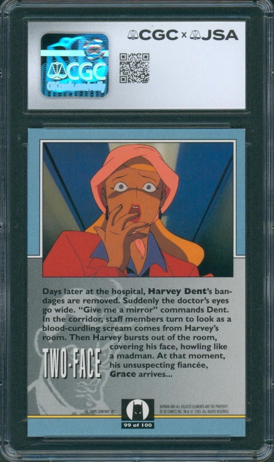 Richard Moll — Richard Moll Signed Card Batman Animated Series Two-Face Autograph CGC x JSA, изображение 2