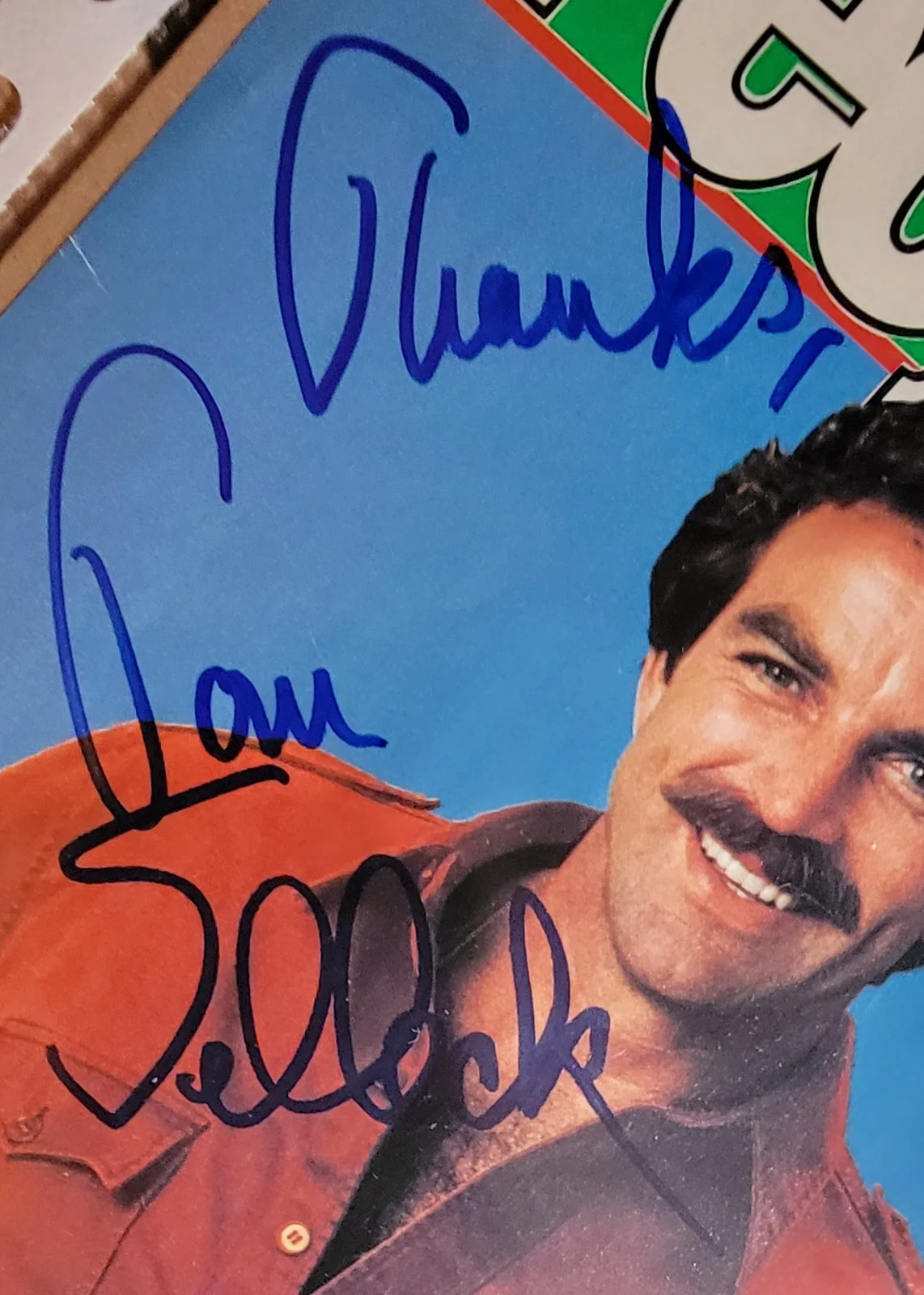 Tom Selleck, Christie Brinkley — Tom Selleck + Christie Brinkley Signed 8.5x11 Cover Page W/ ACOA Magnum PI, image 2