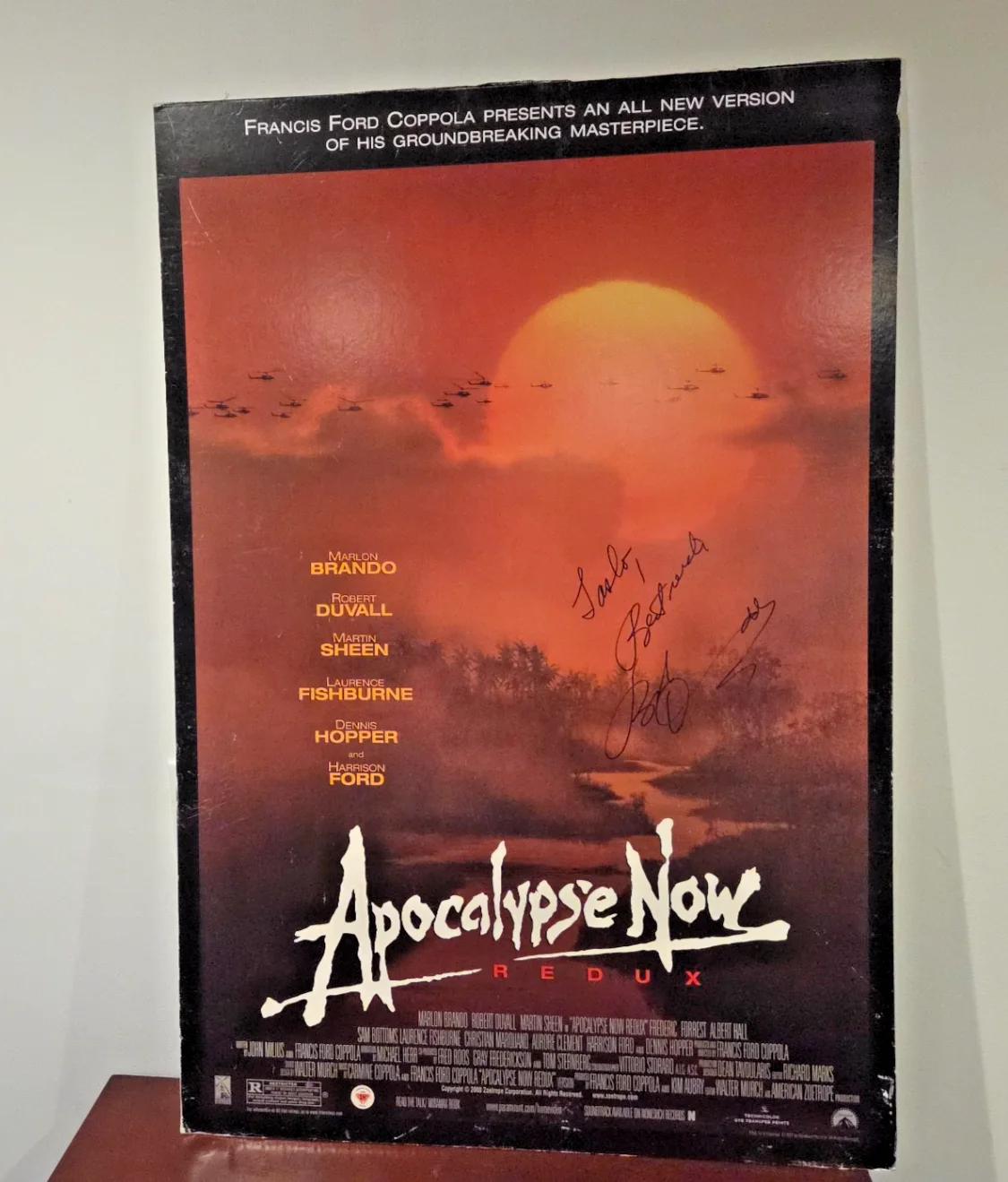 Robert Duvall — Robert Duvall Hand Signed Apocalypse Now LARGE Poster Redux 27x40 Autograph READ, изображение 3