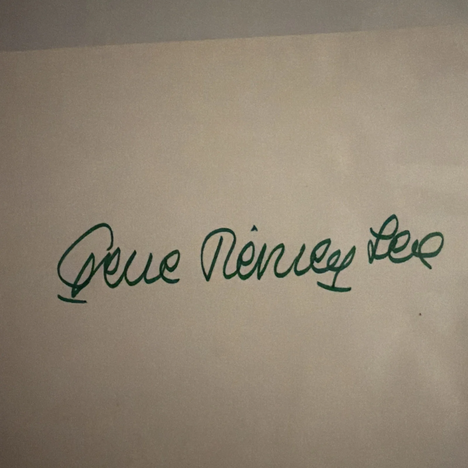 Gene Tierney Signed 3x5 Index Card Autograph Classic Hollywood Star, изображение 2