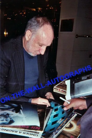 THE WHO PETE TOWNSHEND HAND SIGNED AUTOGRAPHED VINTAGE GROUP 11X14 PHOTO W/PROOF, изображение 3