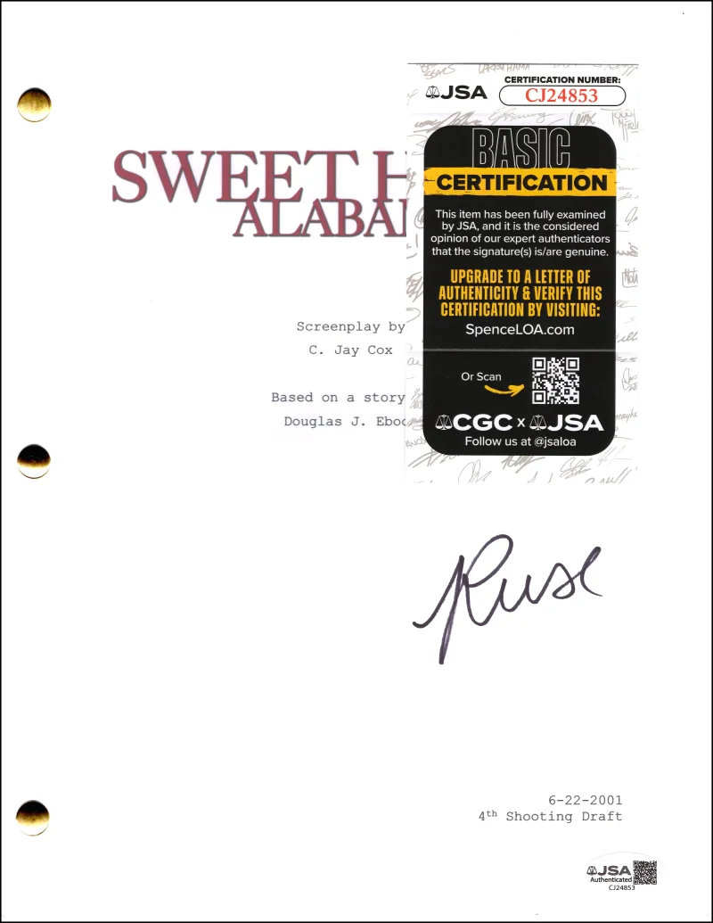 Reese Witherspoon — Reese Witherspoon Signed Autograph Sweet Home Alabama Full Movie Script JSA COA, изображение 2