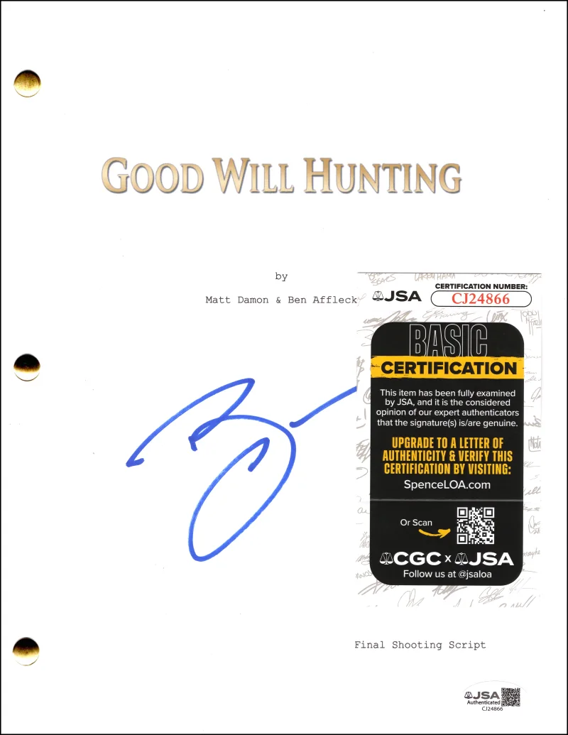 Ben Affleck — Ben Affleck Signed Autograph Good Will Hunting Movie Script Screenplay - JSA COA, image 2