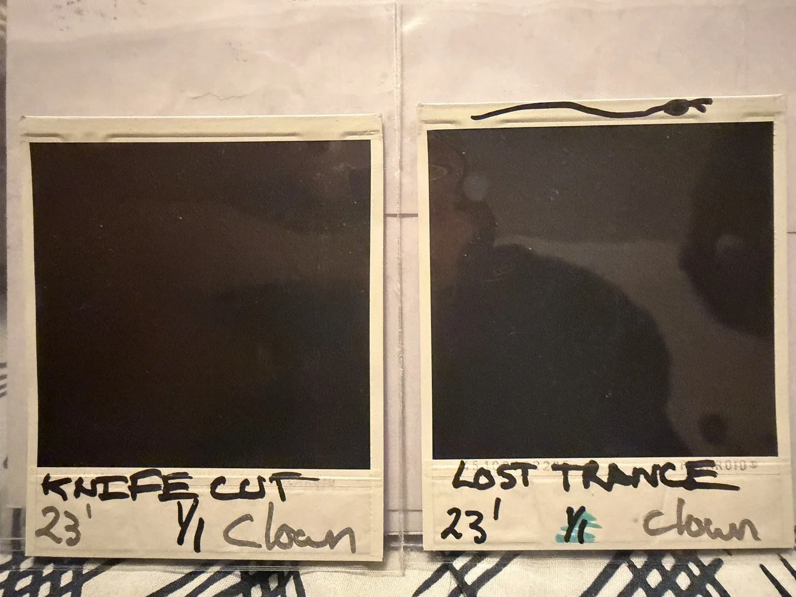 Slipknot Clown Signed Original Polaroid Art “Knife Cut” and “Lost Trance”, image 2