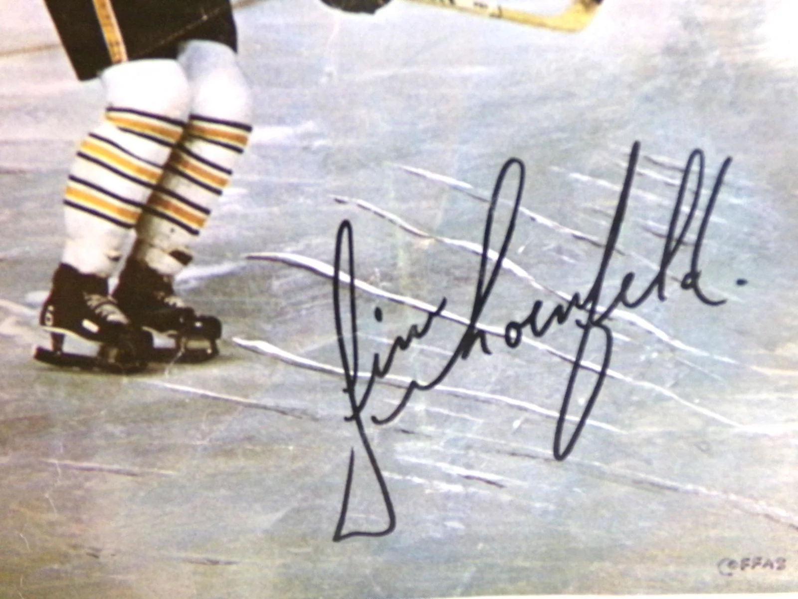 Autograph JIM SCHOENFELD Buffalo Sabres hockey player / signed 8x10 glossy photo, изображение 2
