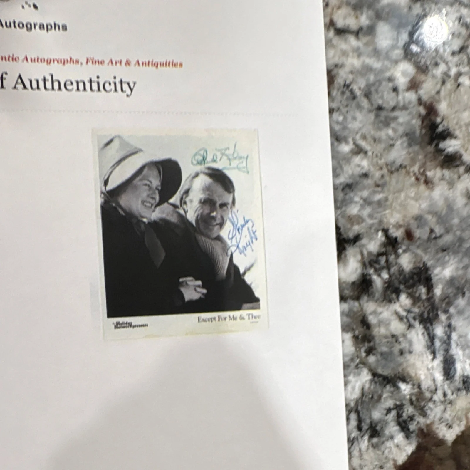 Richard Kiley, Shirley Knight — Richard Kiley Shirley Knight Signed Autographed AUTHENTICATED, image 4