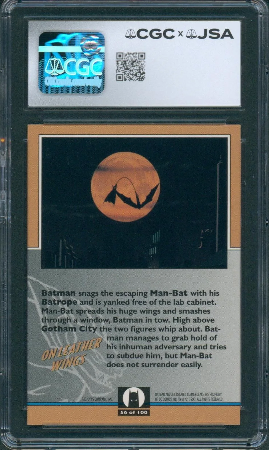 Marc Singer — Marc Singer Signed Card Batman Animated Series Man-Bat Autograph CGC x JSA SLAB, изображение 2