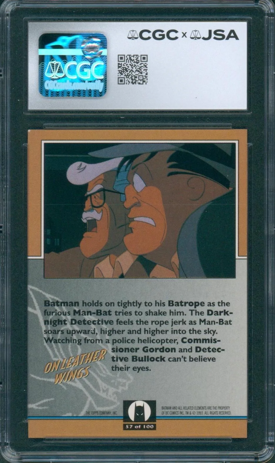 Marc Singer — Marc Singer Signed Card Batman Animated Series Man-Bat Autograph CGC x JSA SLAB, image 2