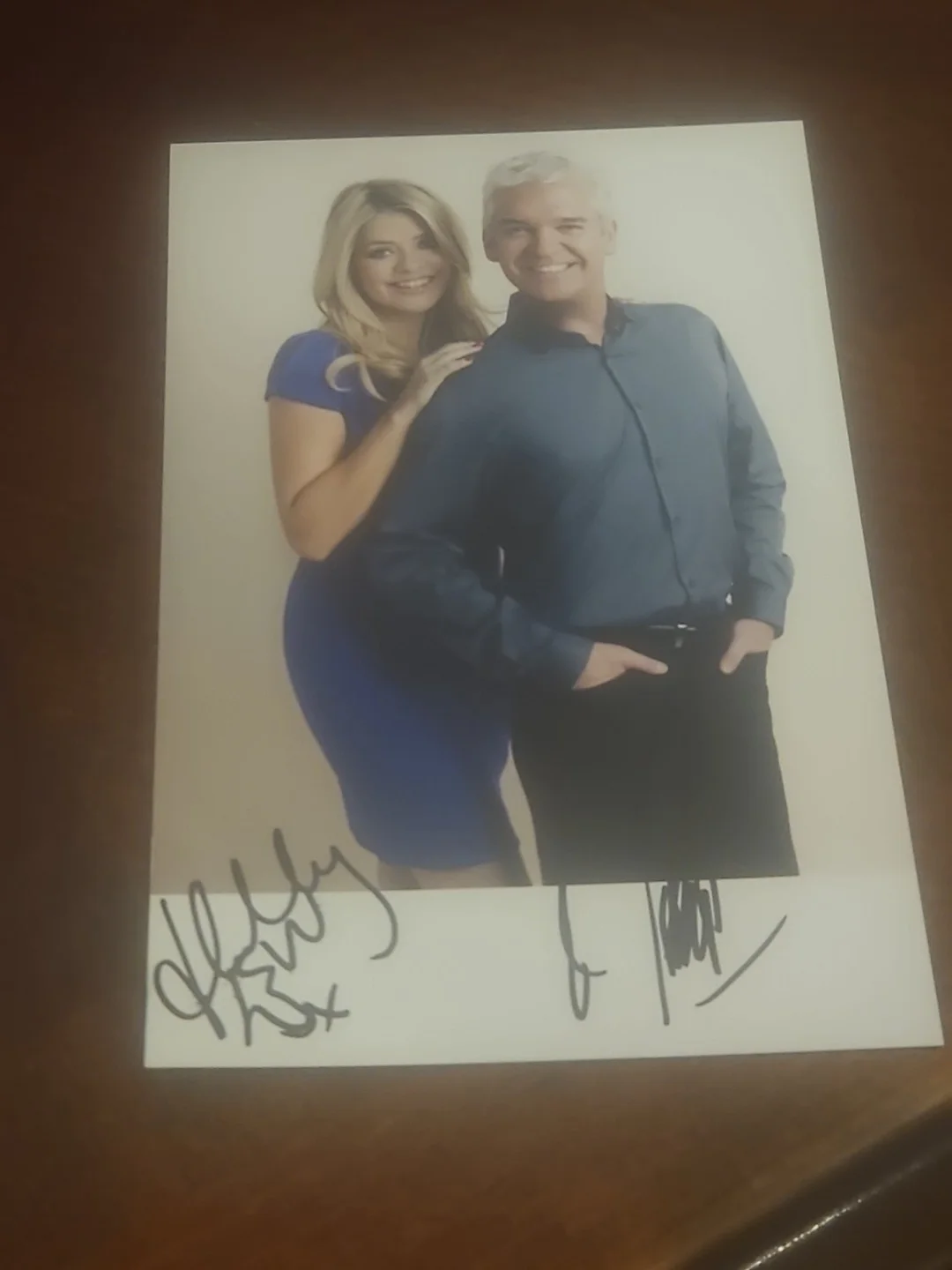 phillip schofield holly willoughby signed 4x6 picture autographed photo auto, изображение 2