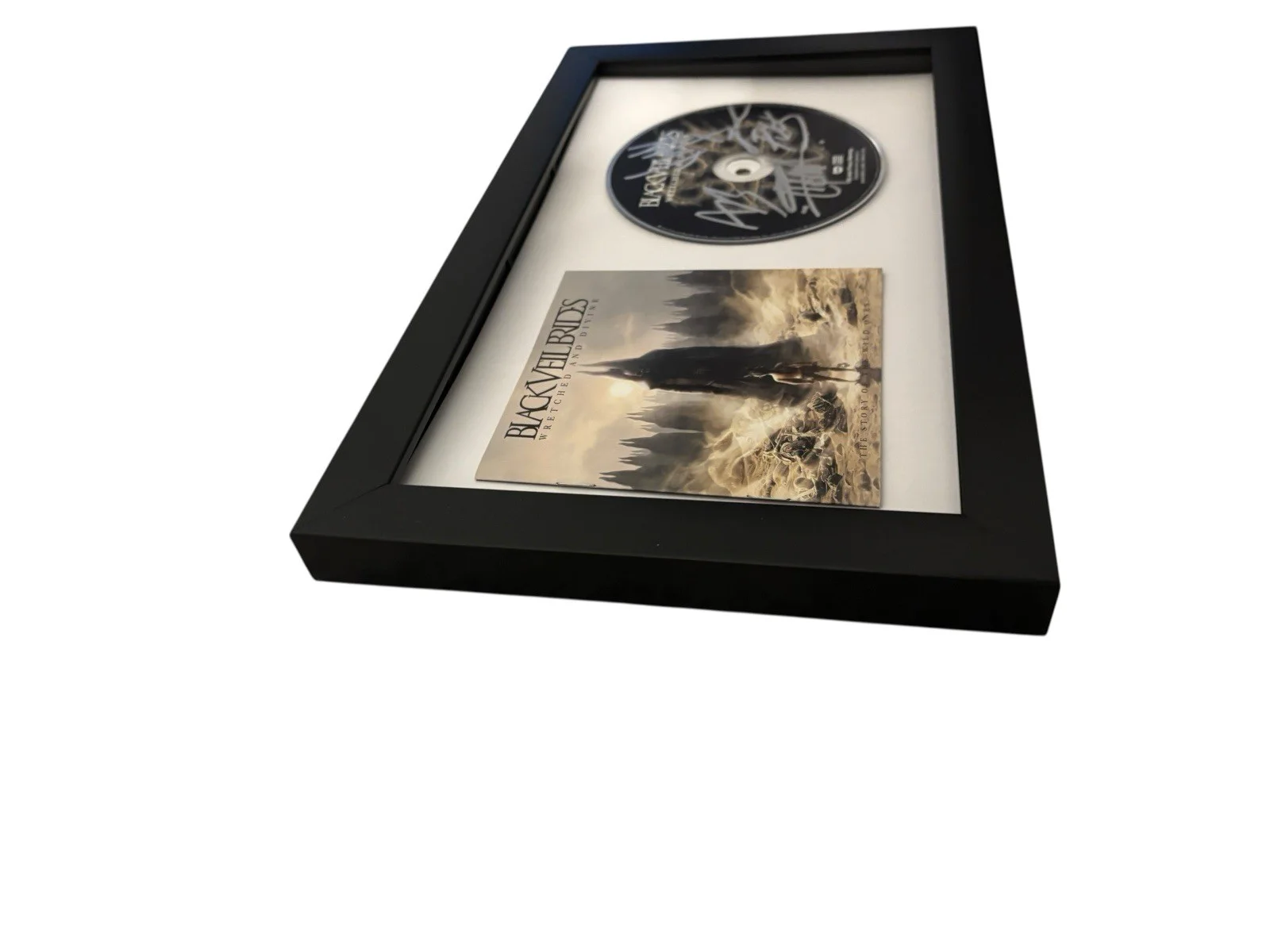 BLACK VEIL BRIDES SIGNED AUTOGRAPH x4 WRETCHED DIVINE FRAMED CD ANDY +3 JSA COA, image 4