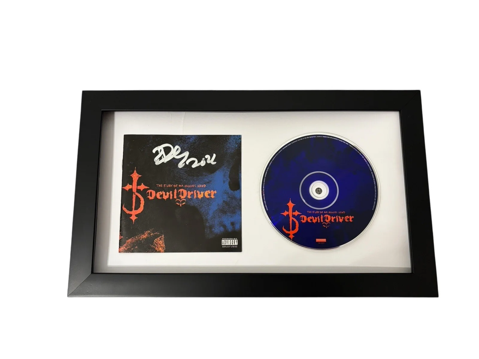 DEZ FAFARA DEVILDRIVER SIGNED AUTOGRAPH FURY MAKERS HAND FRAMED CD PROOF JSA COA, image 3