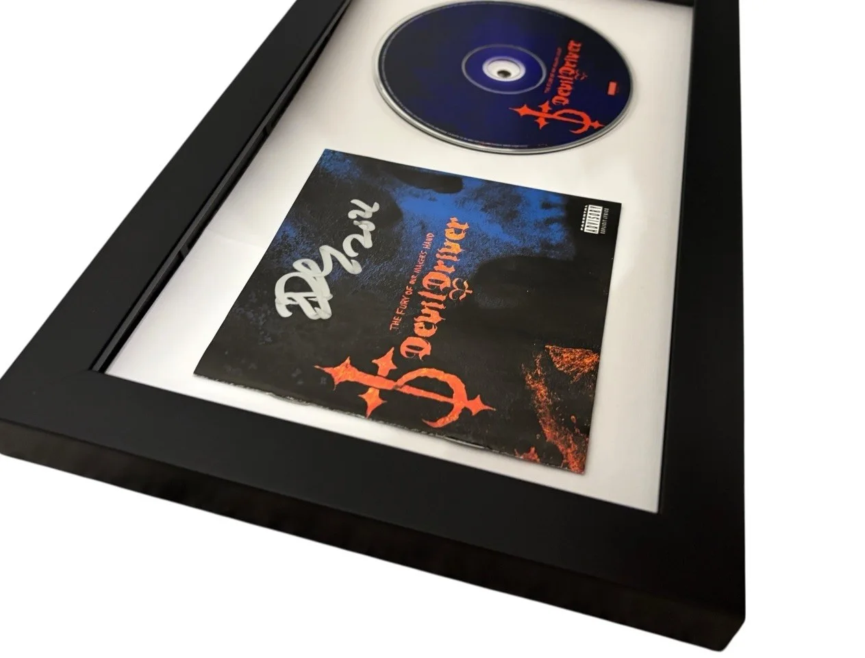 DEZ FAFARA DEVILDRIVER SIGNED AUTOGRAPH FURY MAKERS HAND FRAMED CD PROOF JSA COA, image 4