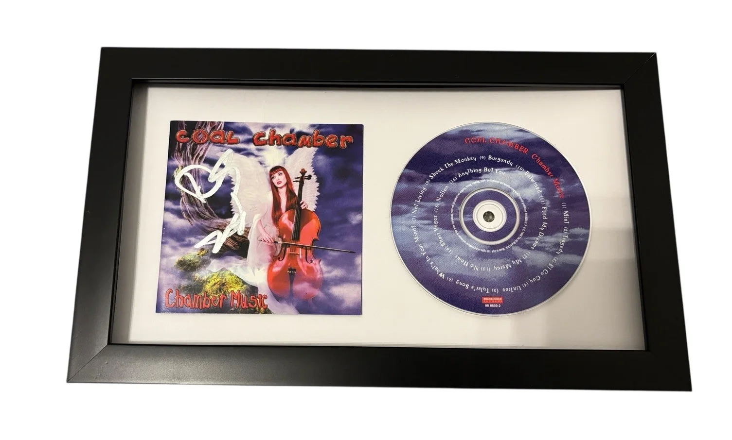 DEZ FAFARA COAL CHAMBER SIGNED AUTOGRAPH CHAMBER MUSIC FRAMED CD PROOF JSA COA, изображение 3