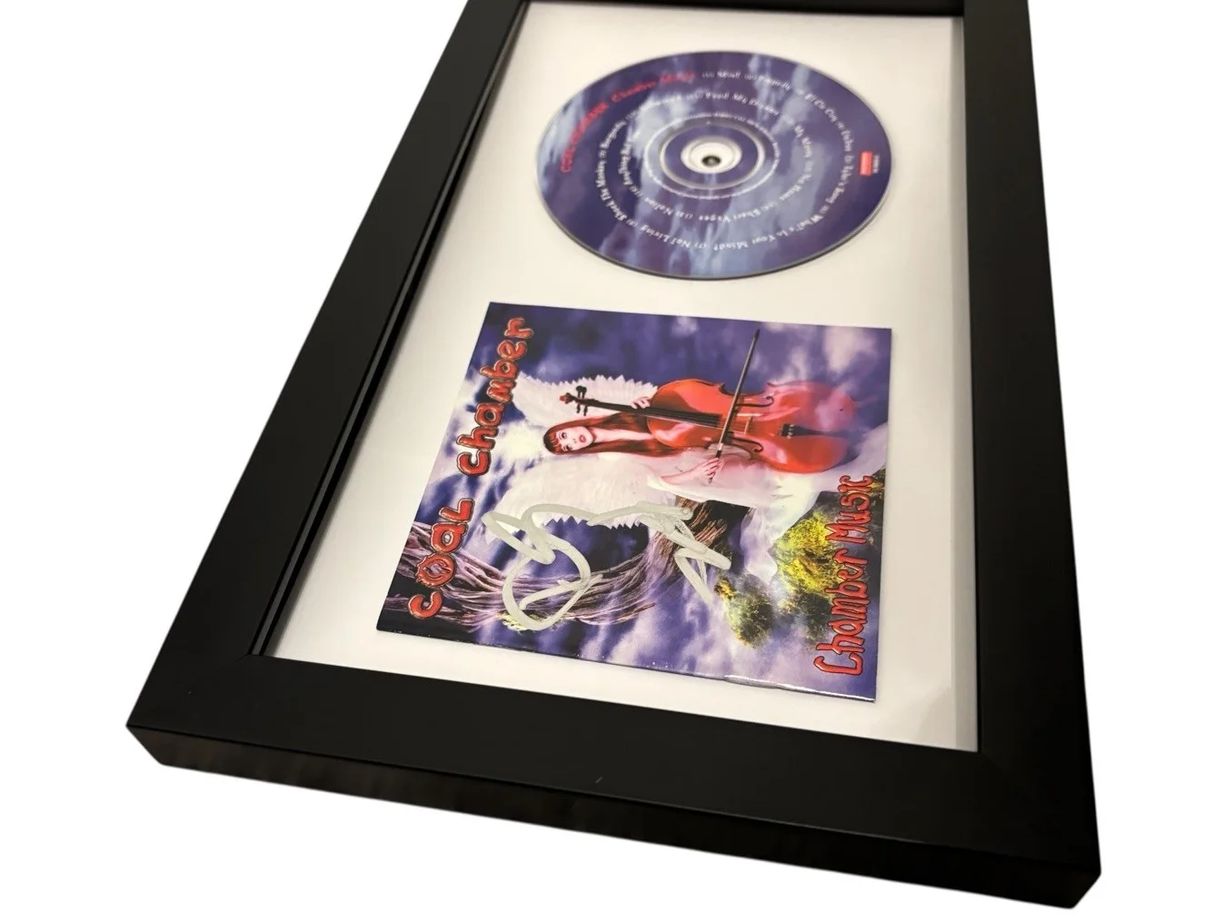 DEZ FAFARA COAL CHAMBER SIGNED AUTOGRAPH CHAMBER MUSIC FRAMED CD PROOF JSA COA, изображение 4