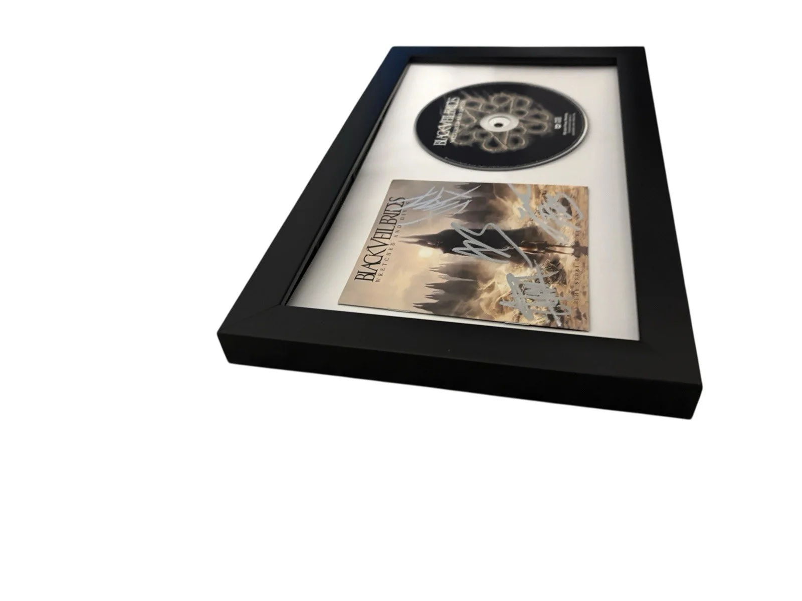 BLACK VEIL BRIDES SIGNED AUTOGRAPH x4 WRETCHED DIVINE FRAMED CD ANDY +3 JSA COA, image 4