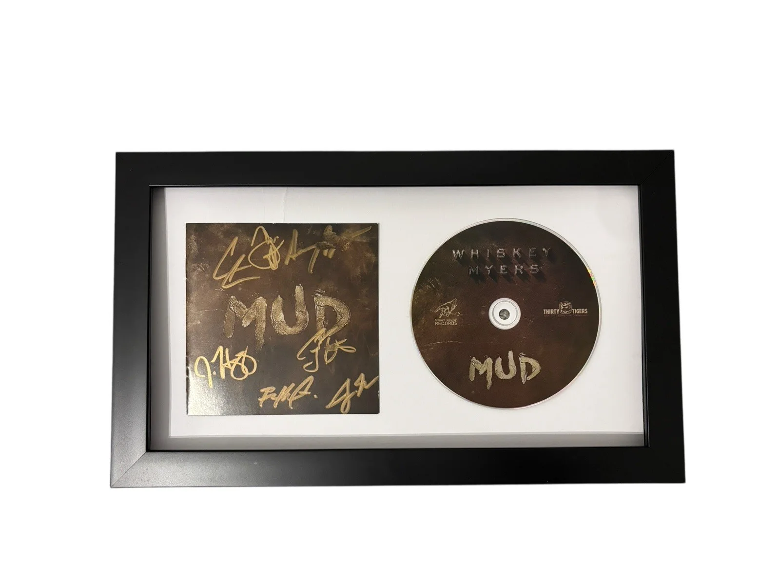 WHISKEY MYERS SIGNED AUTOGRAPH x7 MUD FRAMED & MATTED CD CODY CANNON +6 JSA COA, image 3