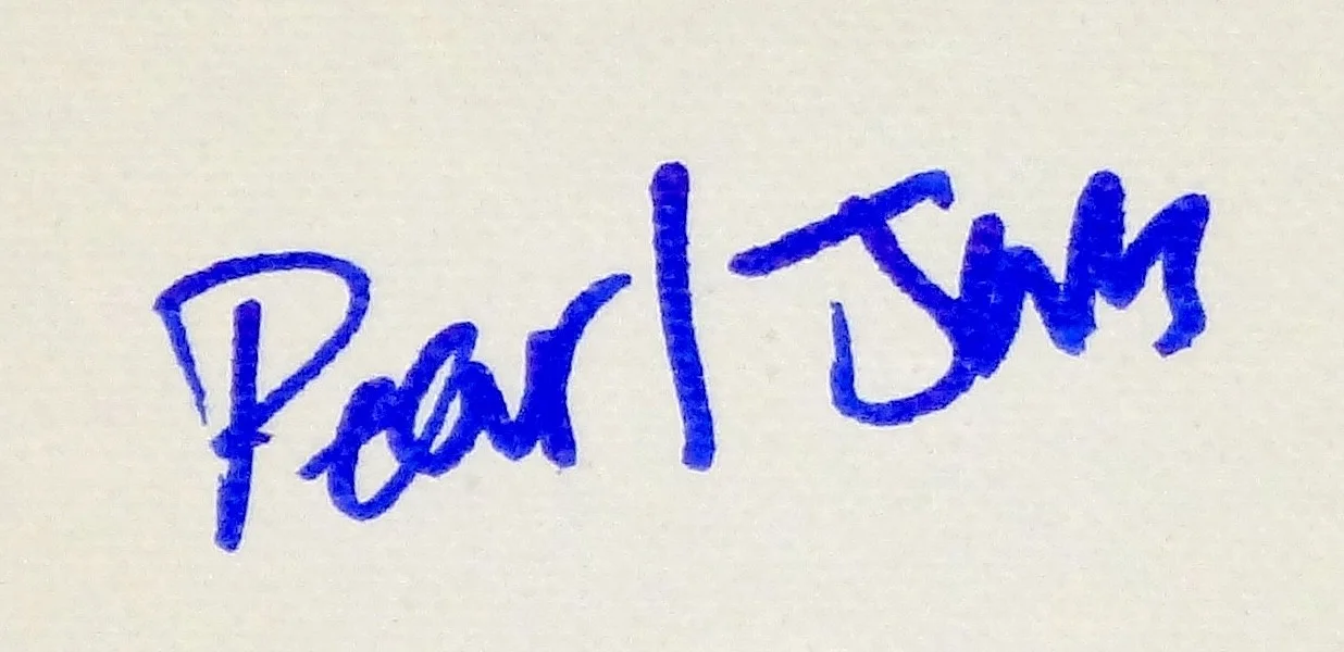 PEARL JAM HAND SIGNED STICKMAN DRAWING SKETCH BY DAVE KRUSEN! RARE W/EXACT PROOF, изображение 3