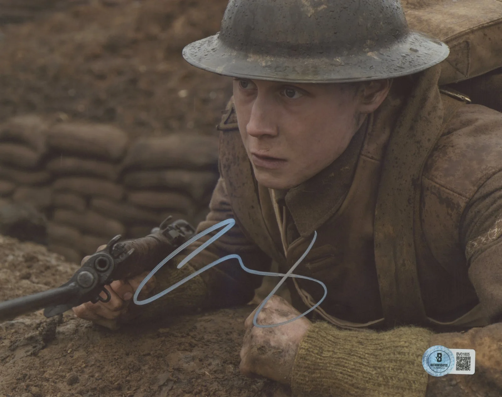 George Mackay — George Mackay 1917 Authentic Signed 8x10 Photo Autographed BAS #BV01805