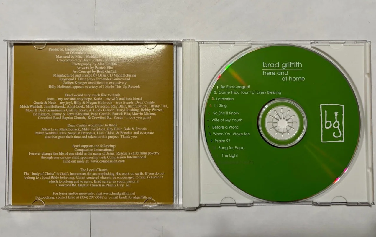 Brad Griffith Here And At Home Signed Autographed CD 2004 Worship Very Good, image 3