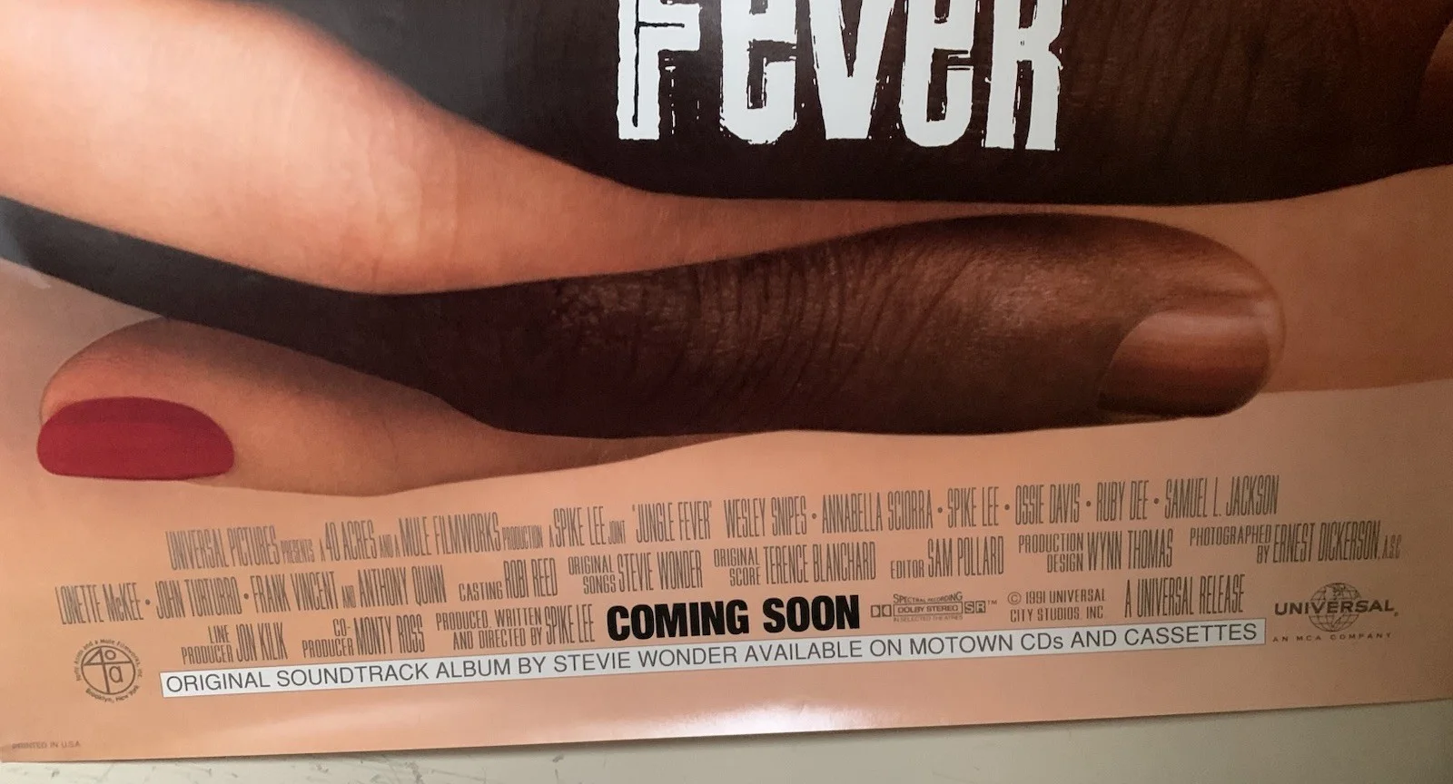 Jungle Fever (1991) Original US One Sheet Movie Poster – Spike Lee - 27x41”, изображение 4