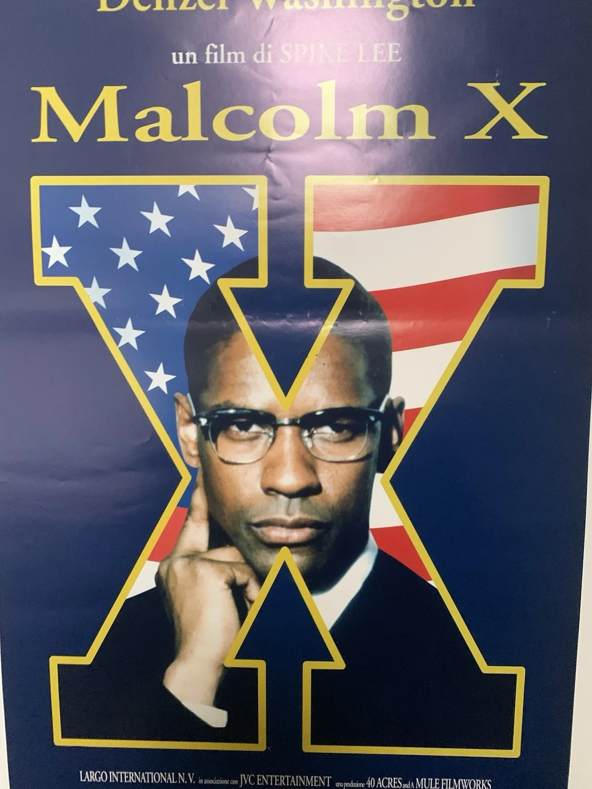 Malcolm X (1992) Original Italian Locandina Poster – Spike Lee - 28x13”, image 4