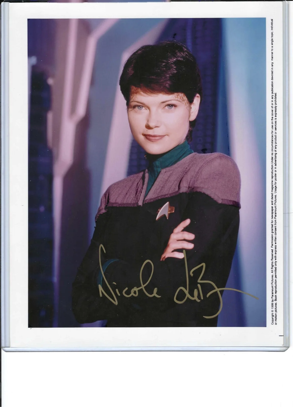 Nicole De Boer — Nicole De Boer Hand Signed Autographed 8x10 Ezri Dax Star Trek DS9