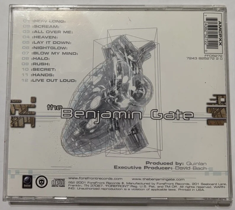 The Benjamin Gate Band Untitled Signed Autographed CD 2001 Forefront Very Good, image 2