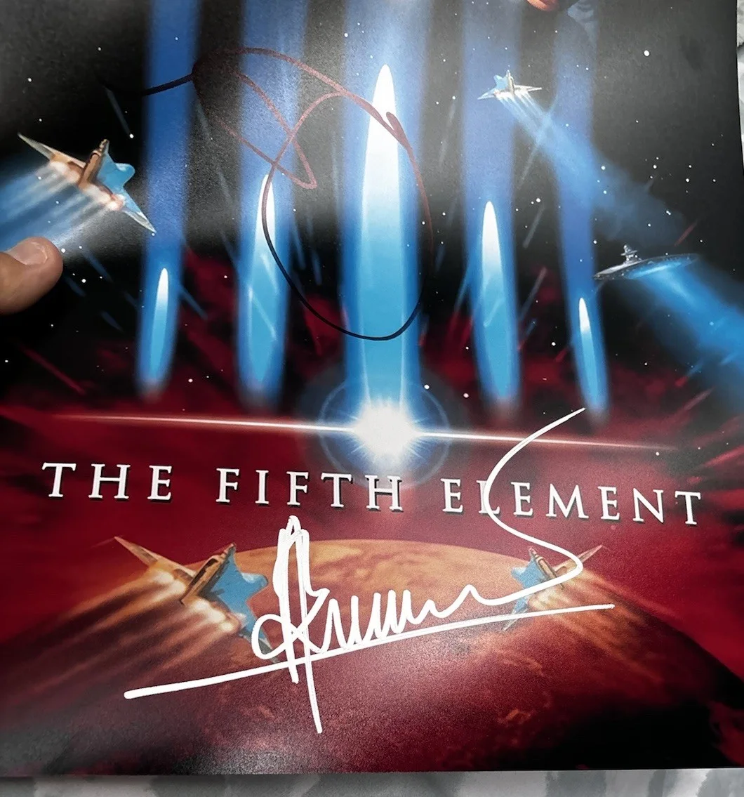 Milla Jovovich & Director Luc Besson Signed 12x18 Photo The Fifth Element Proof, image 3