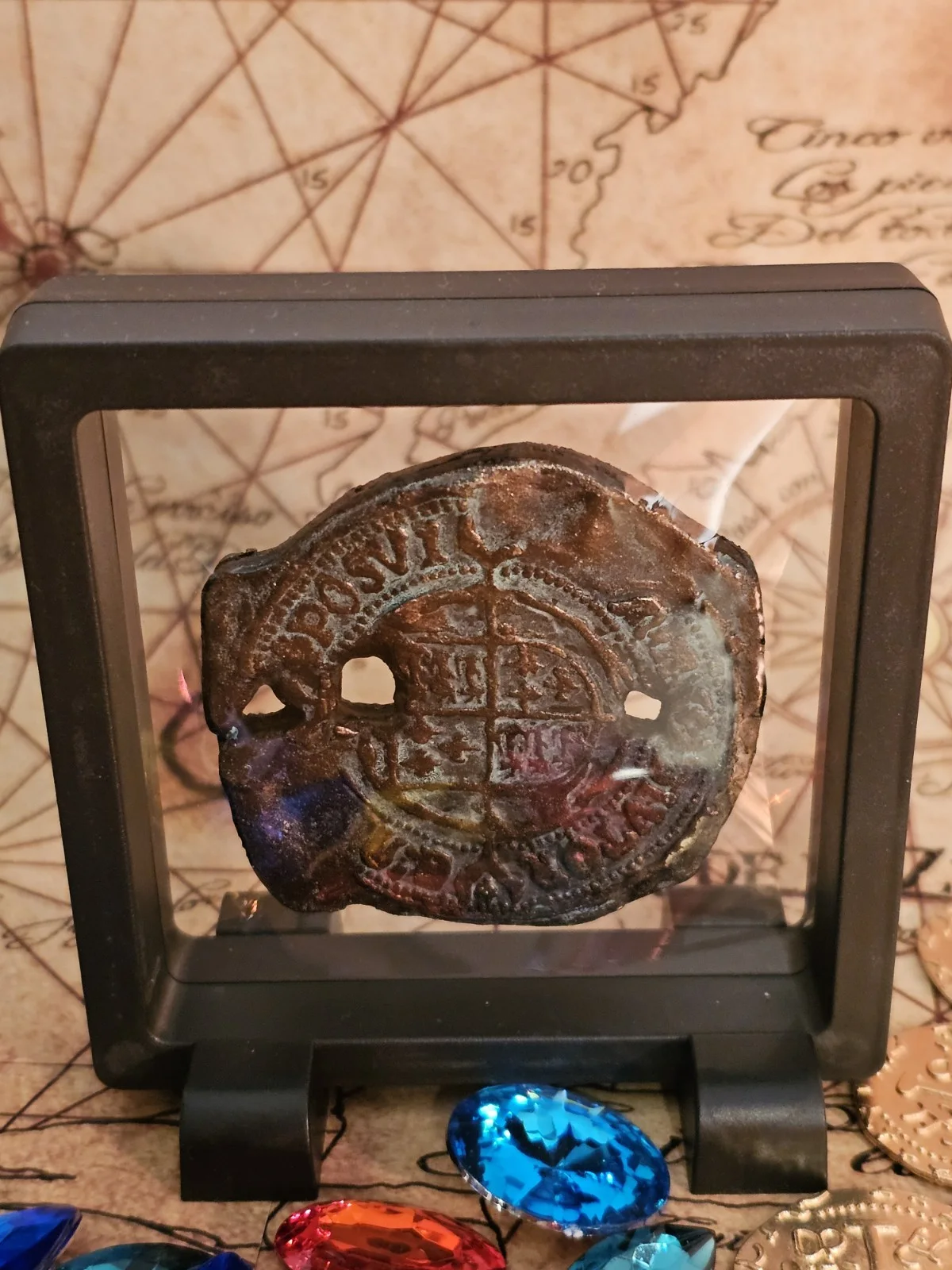 Goonies Inspired Doubloon In Floating Display Case, image 2