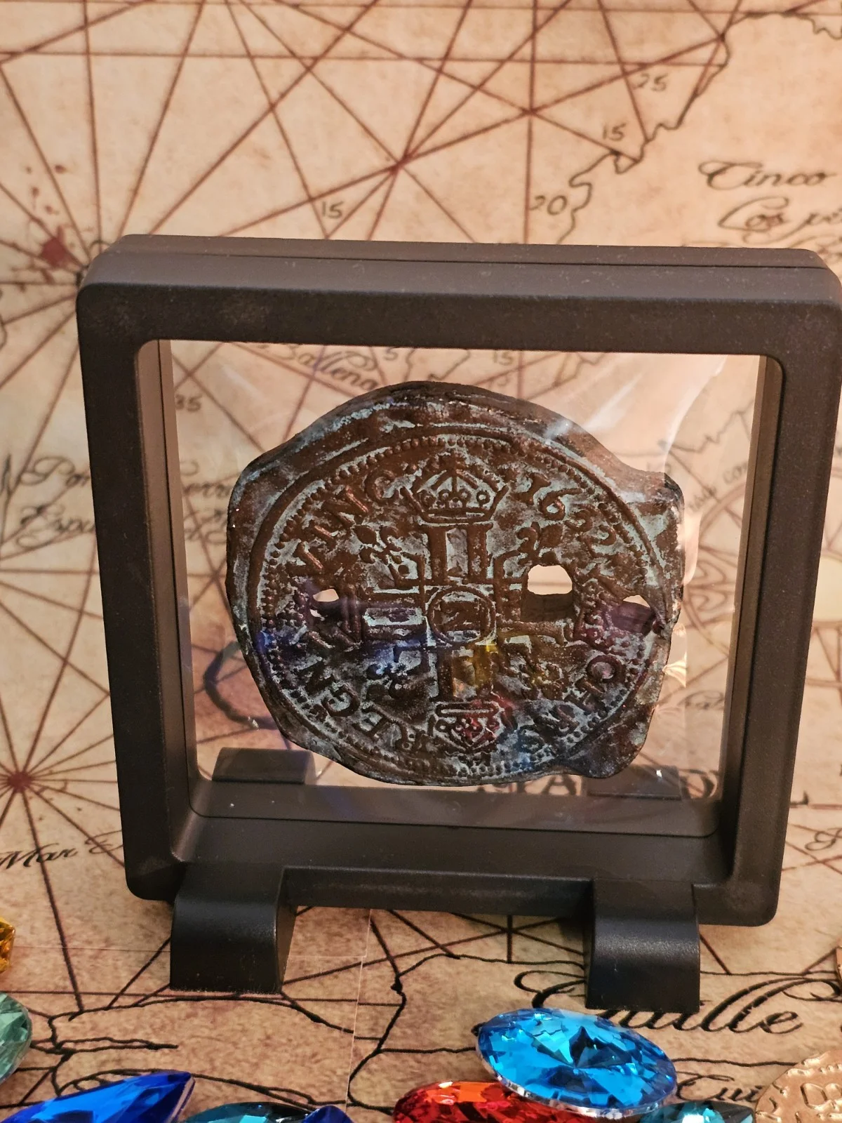 Goonies Inspired Doubloon In Floating Display Case, image 3