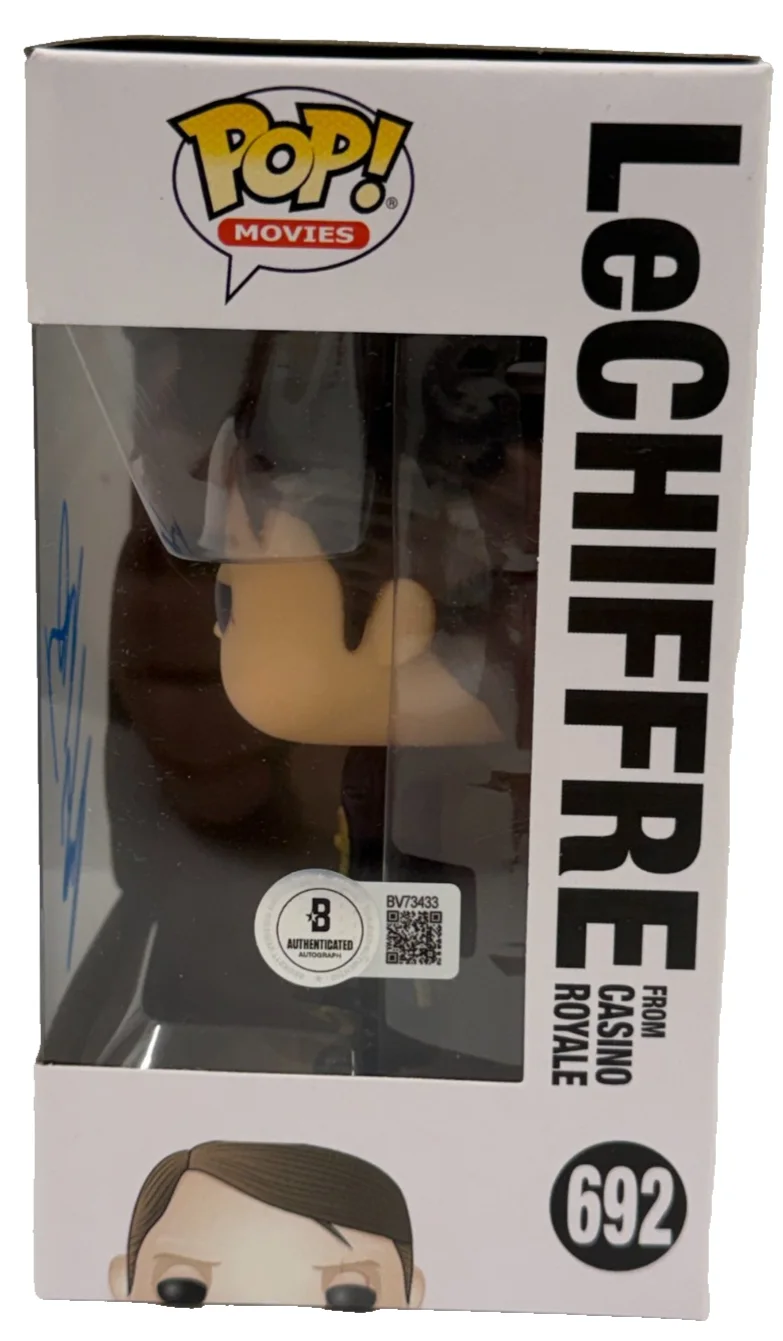 Mads Mikkelsen — Mads Mikkelsen Signed LeChiffre Funko James Bond Casino Royale Autograph Beckett, изображение 2