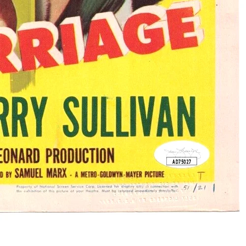 Kathryn Grayson — KATHRYN GRAYSON JSA Autographed 11X14 1950 MGM Lobby Card FREE SHIP! JSA not PSA, изображение 3