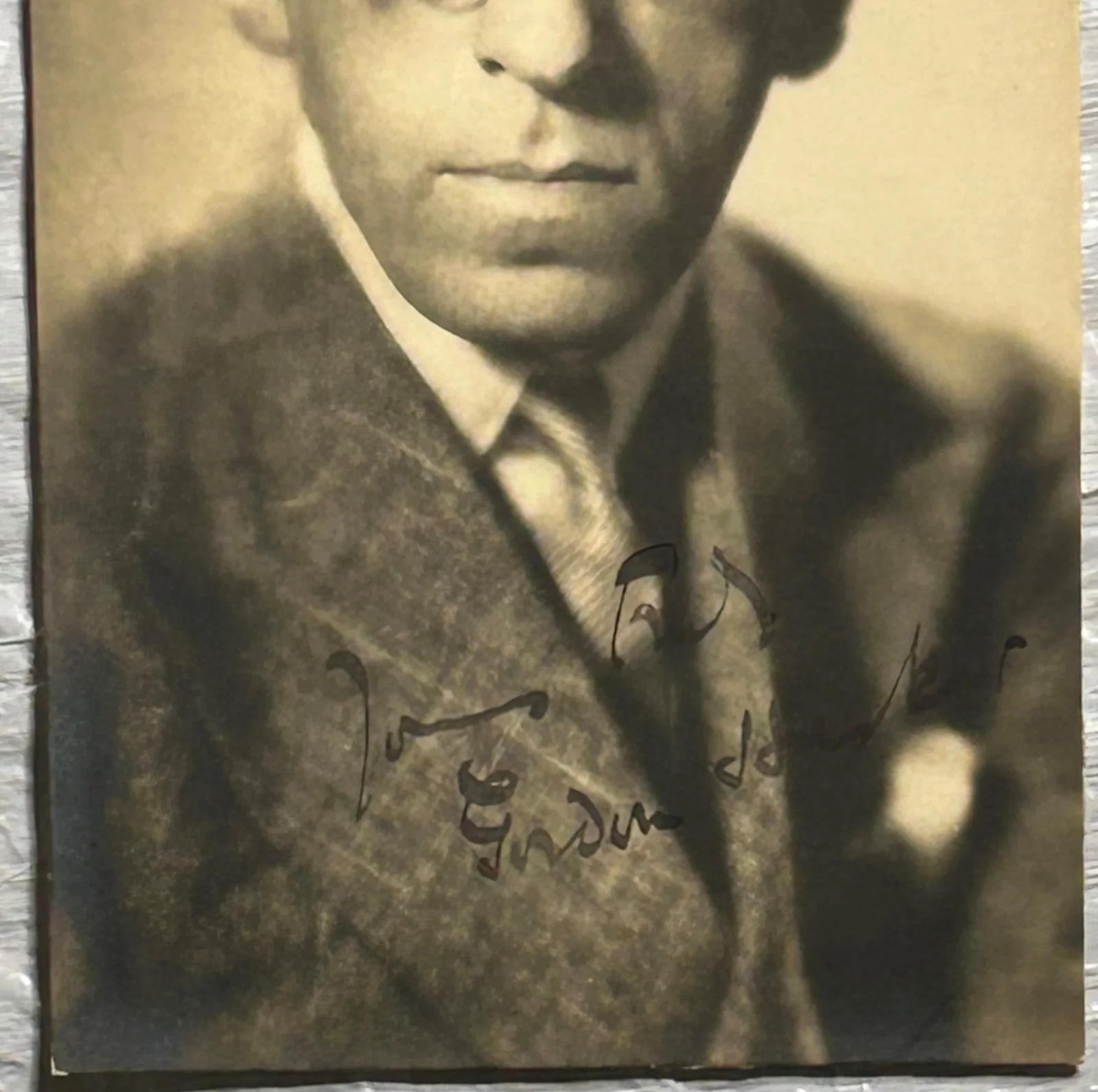 GORDON HARKER—SIGNED PHOTO—4 HITCHCOCK•3 INSPECTOR HORNLEIGH w/ A. SIM•Will Hay, image 2