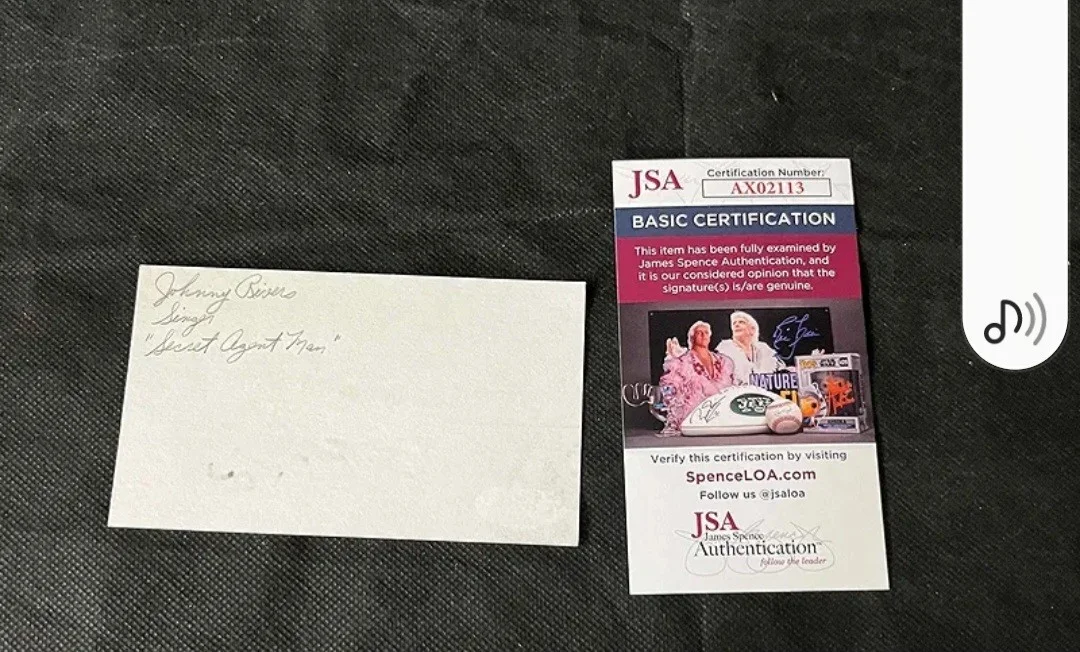 johnny rivers secret agent man Signed.(James Bond, Ian Fleming), image 2
