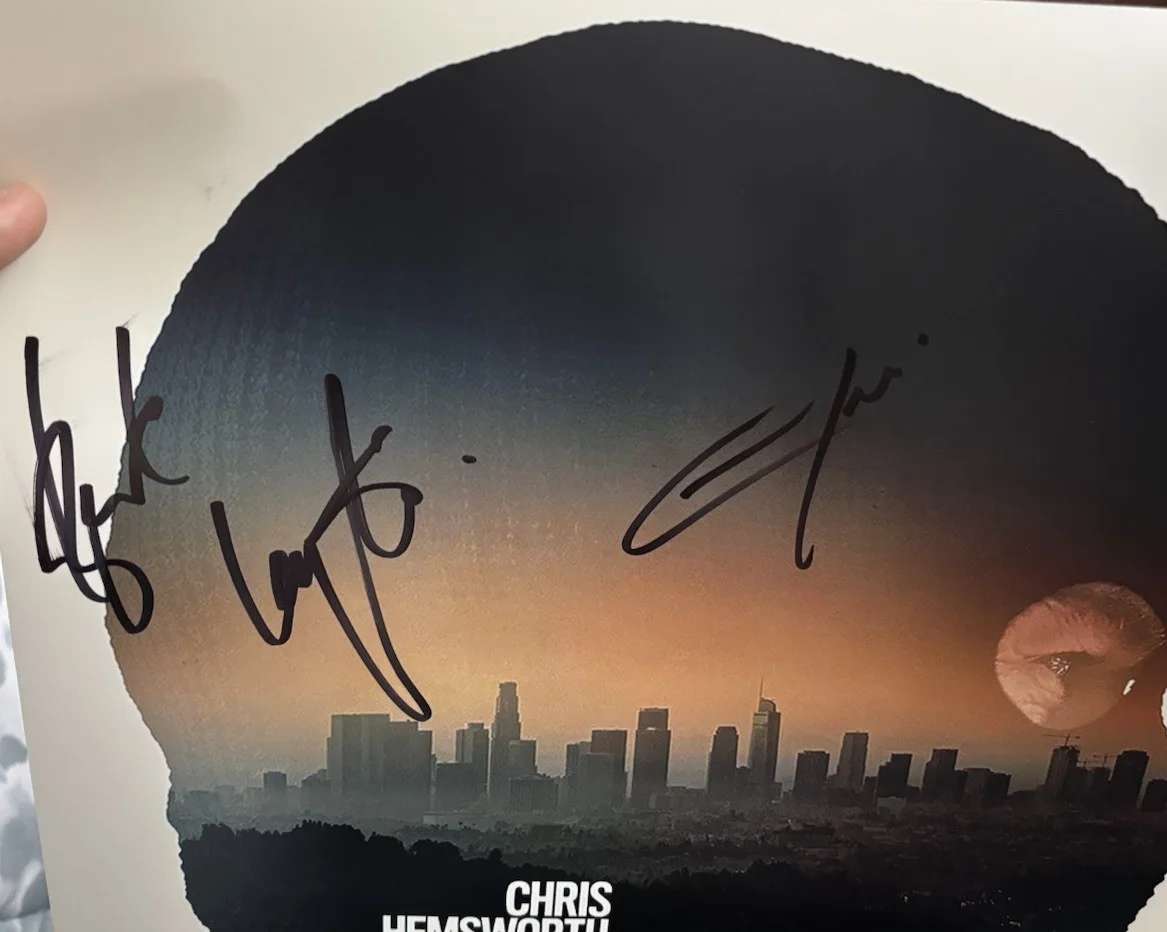 Crime 101 Signed Cast 12x18 Photo x3 Director Bart Layton, Corey Hawkins +1, image 2