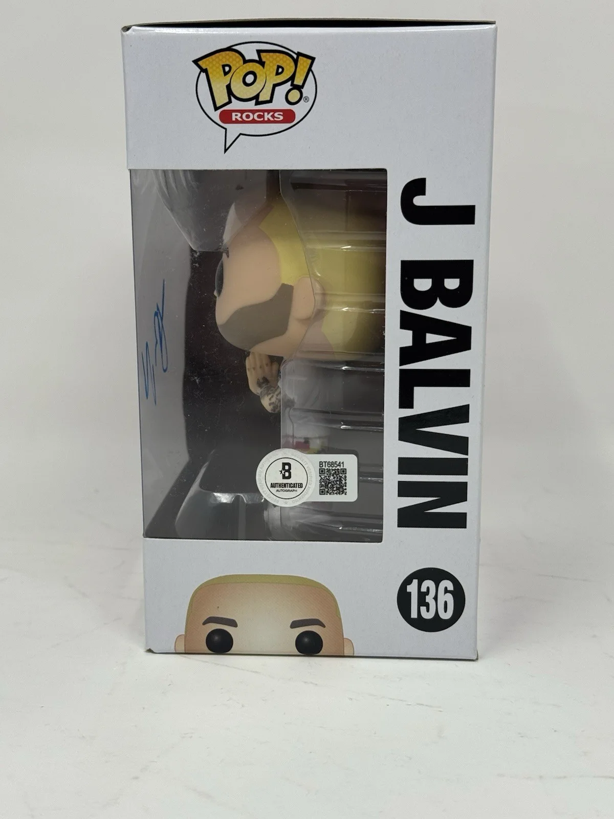 J Balvin Signed Autograph Funko Pop Rocks J Balvin #136 Figure Beckett COA, изображение 4
